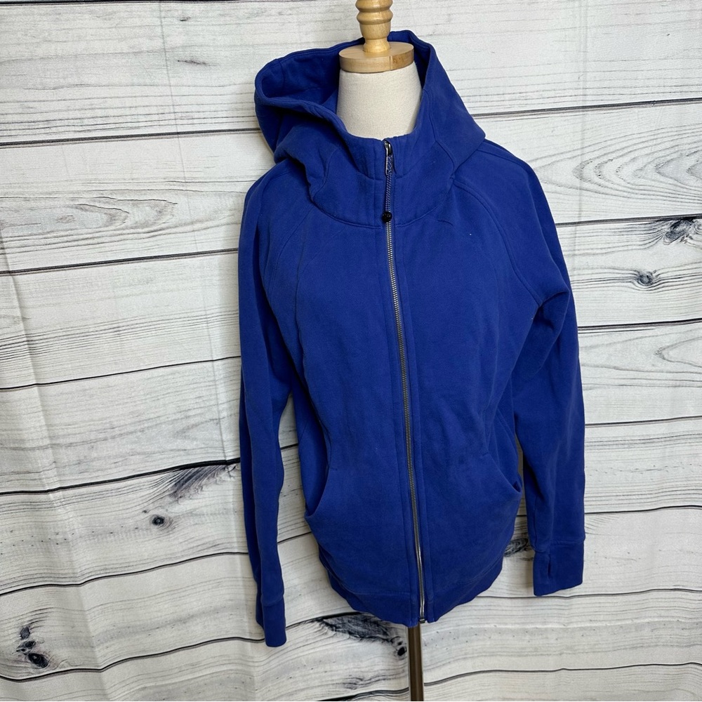 Lululemon hooded blue full zip workout jacket